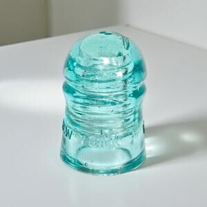 Antique Aqua 102 W Brookfield NY Glass Insulator